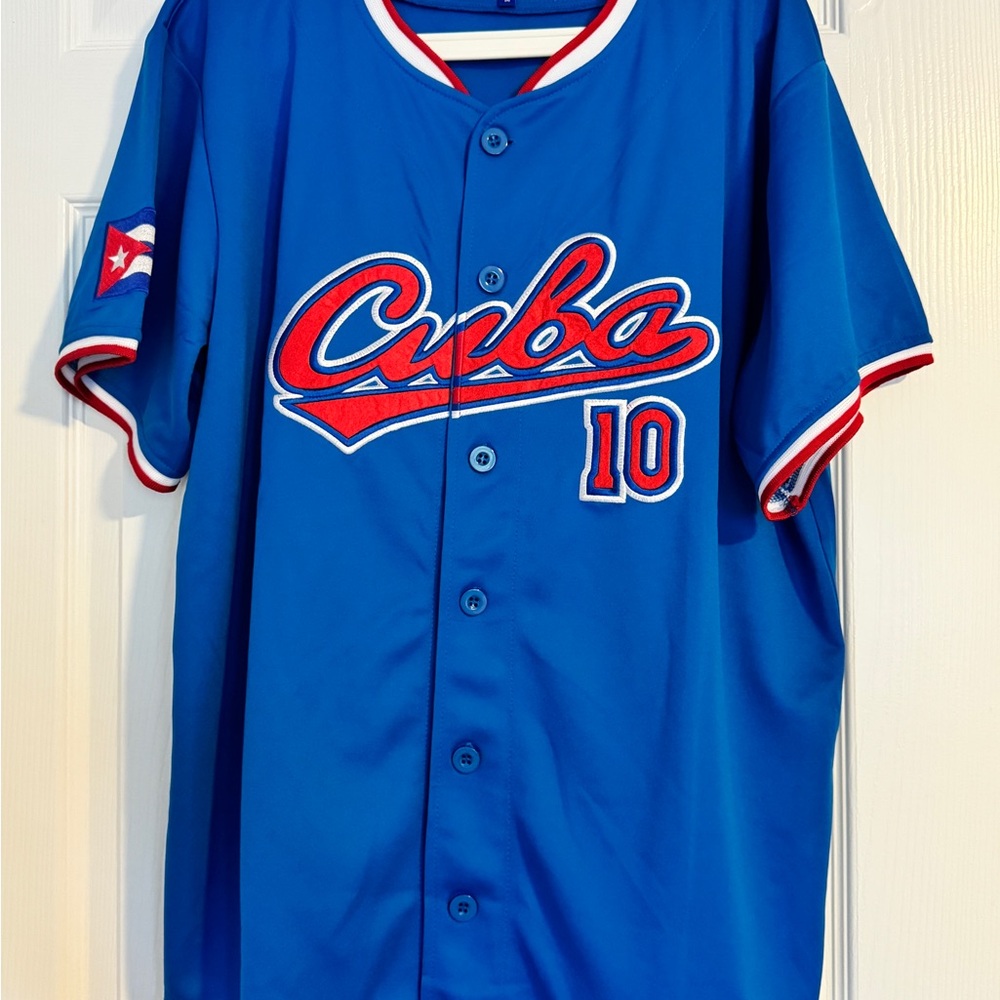 Blue Cuba Baseball Jersey Medium